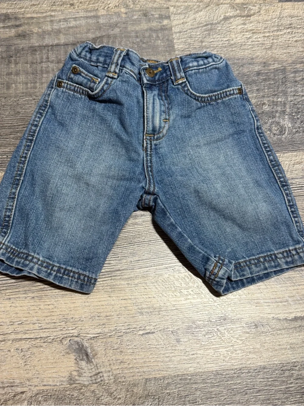 Wrangler Toddler Boys Denim Jean Shorts Size 2T Adjustable Waist Medium Wash